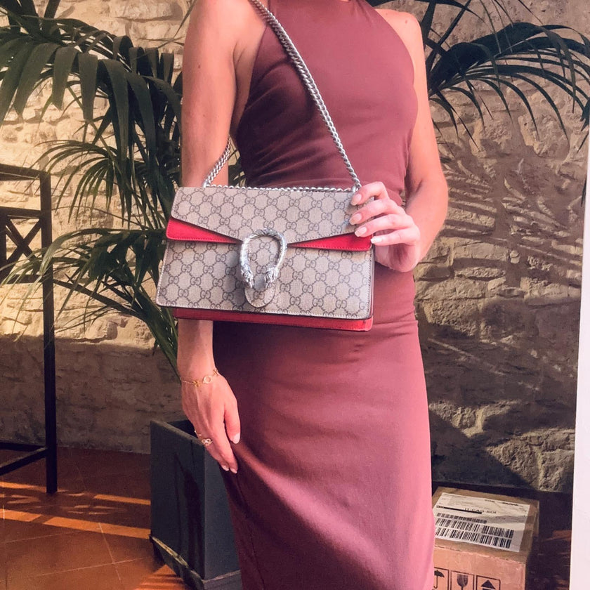 Gucci Borsa Dionysus Medium GG Supreme Rossa