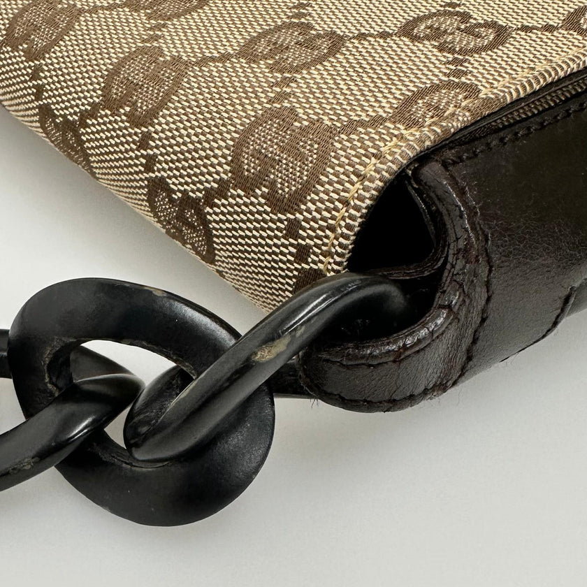 Gucci Borsa Hobo GG Supreme con Catena Oversize in Resina