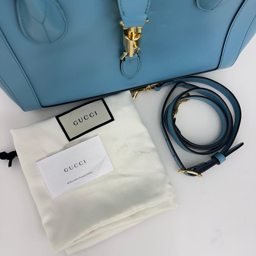 Gucci Borsa Jackie 1961 Medium in pelle turchese