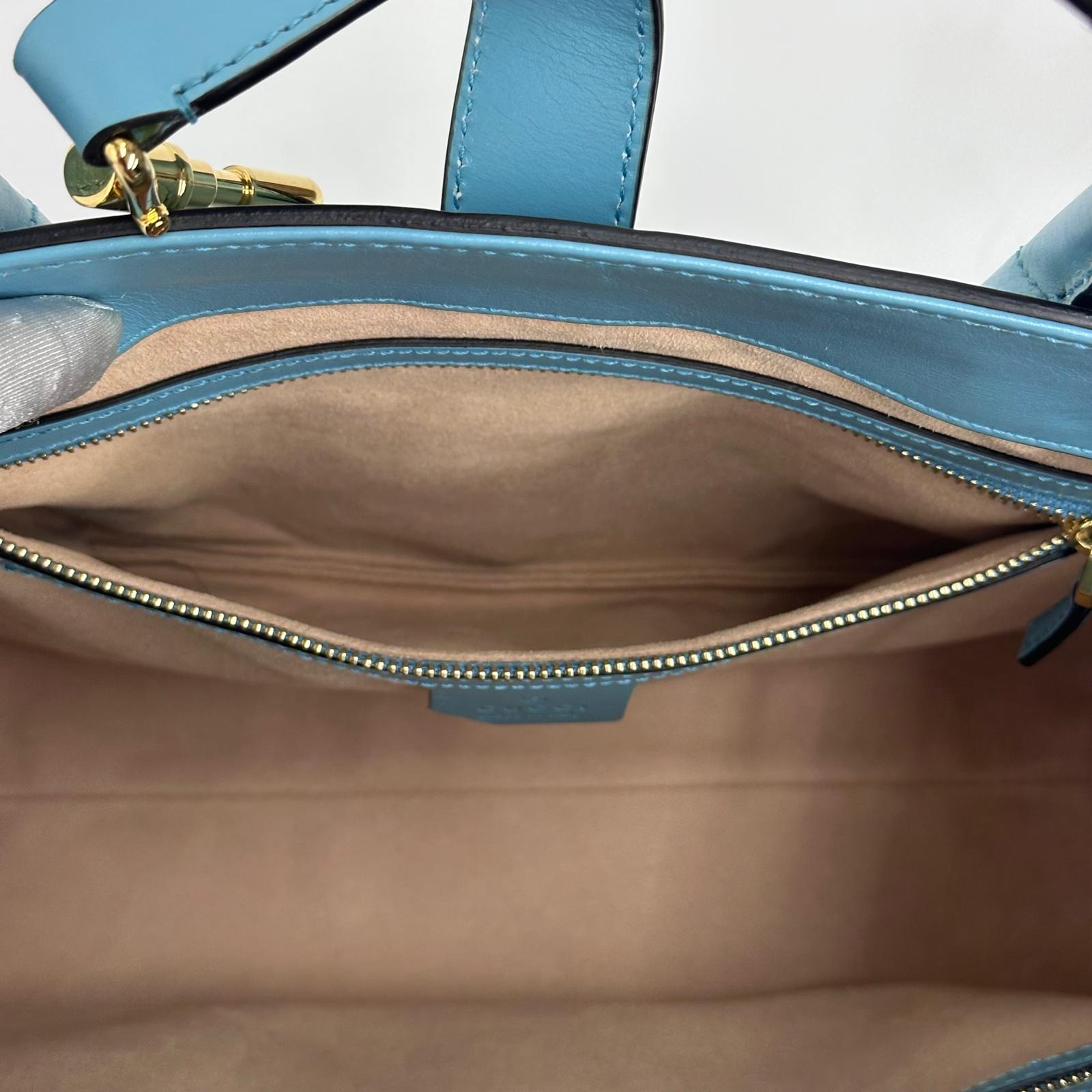Gucci Borsa Jackie 1961 Medium in pelle turchese