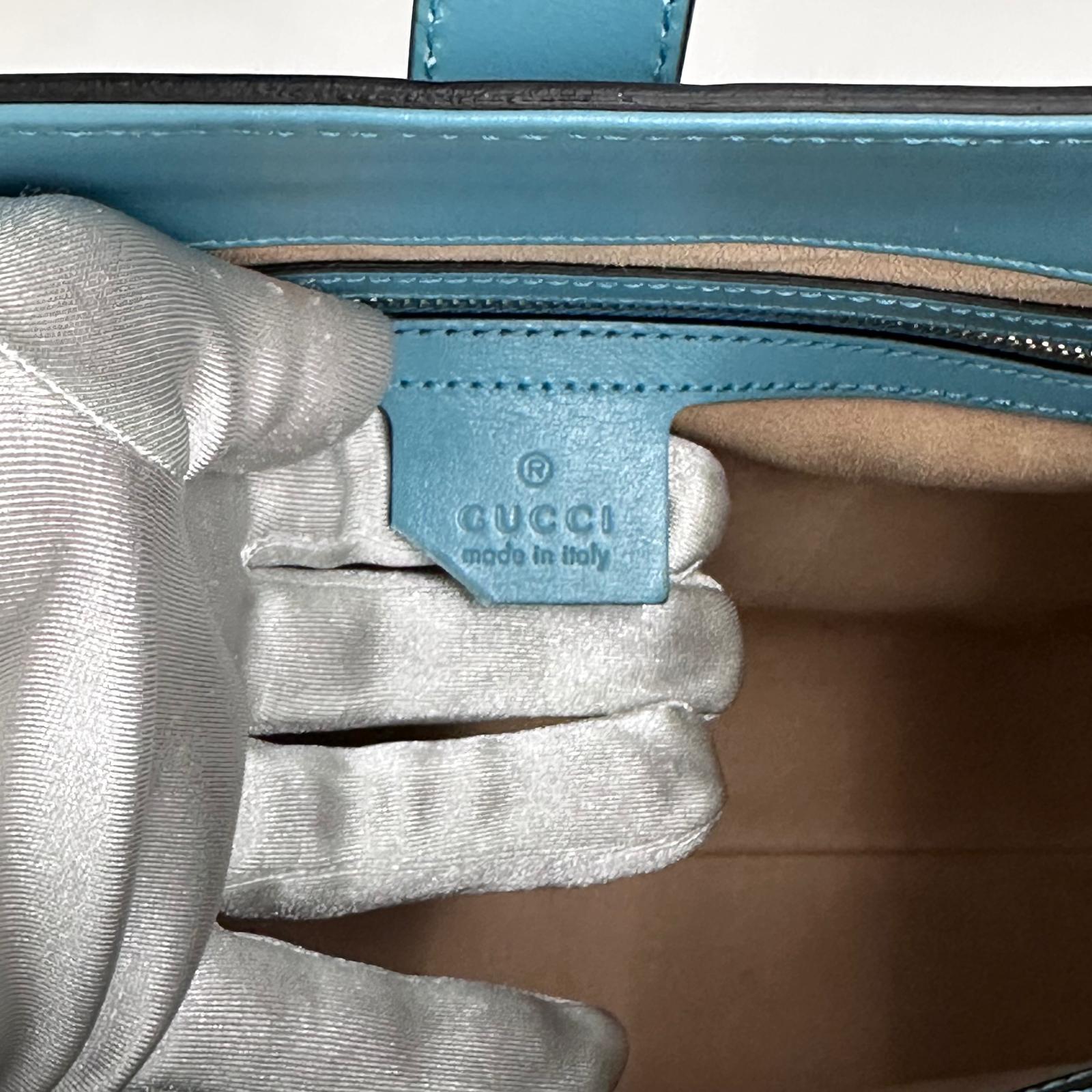 Gucci Borsa Jackie 1961 Medium in pelle turchese