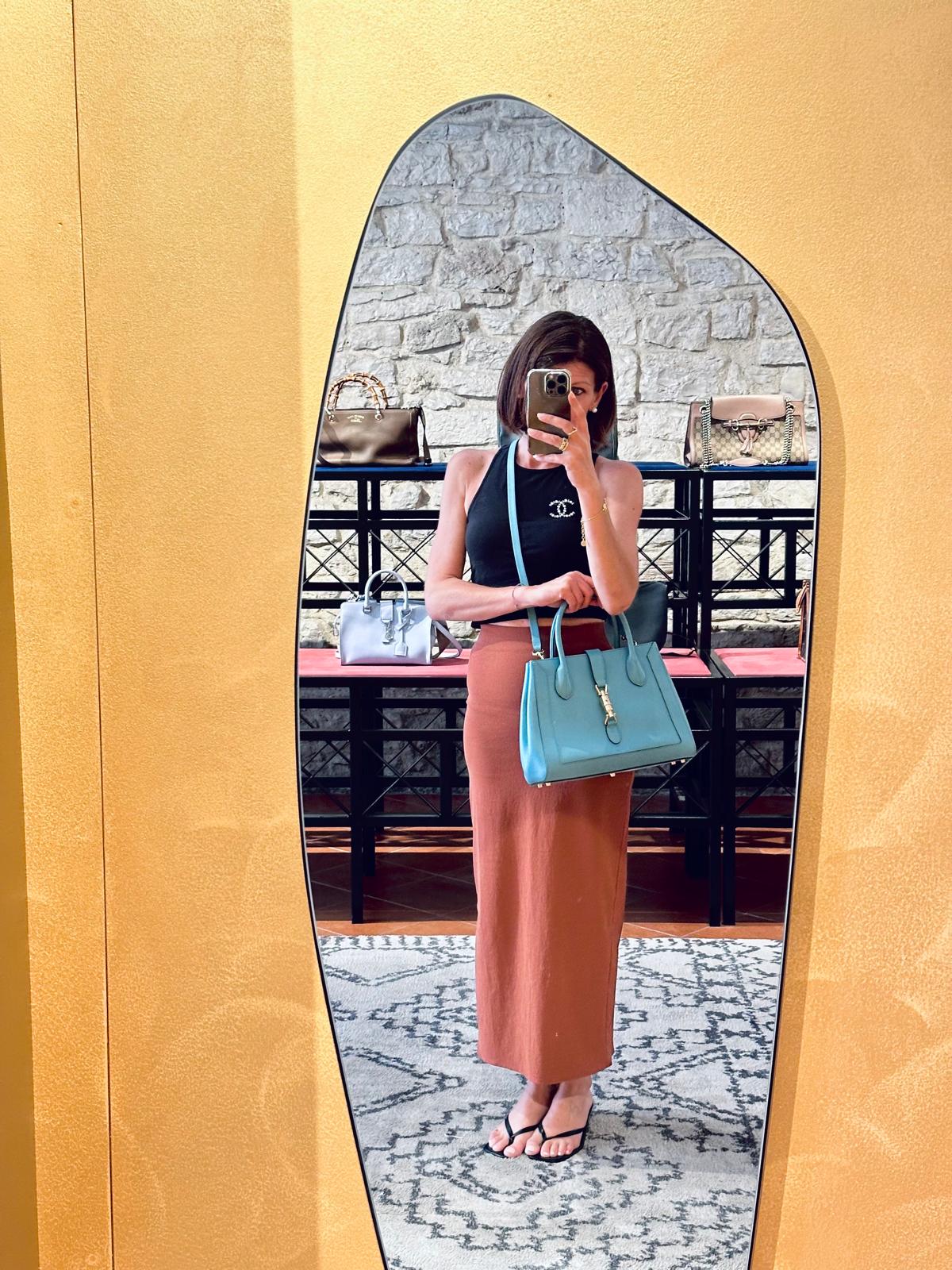 Gucci Borsa Jackie 1961 Medium in pelle turchese