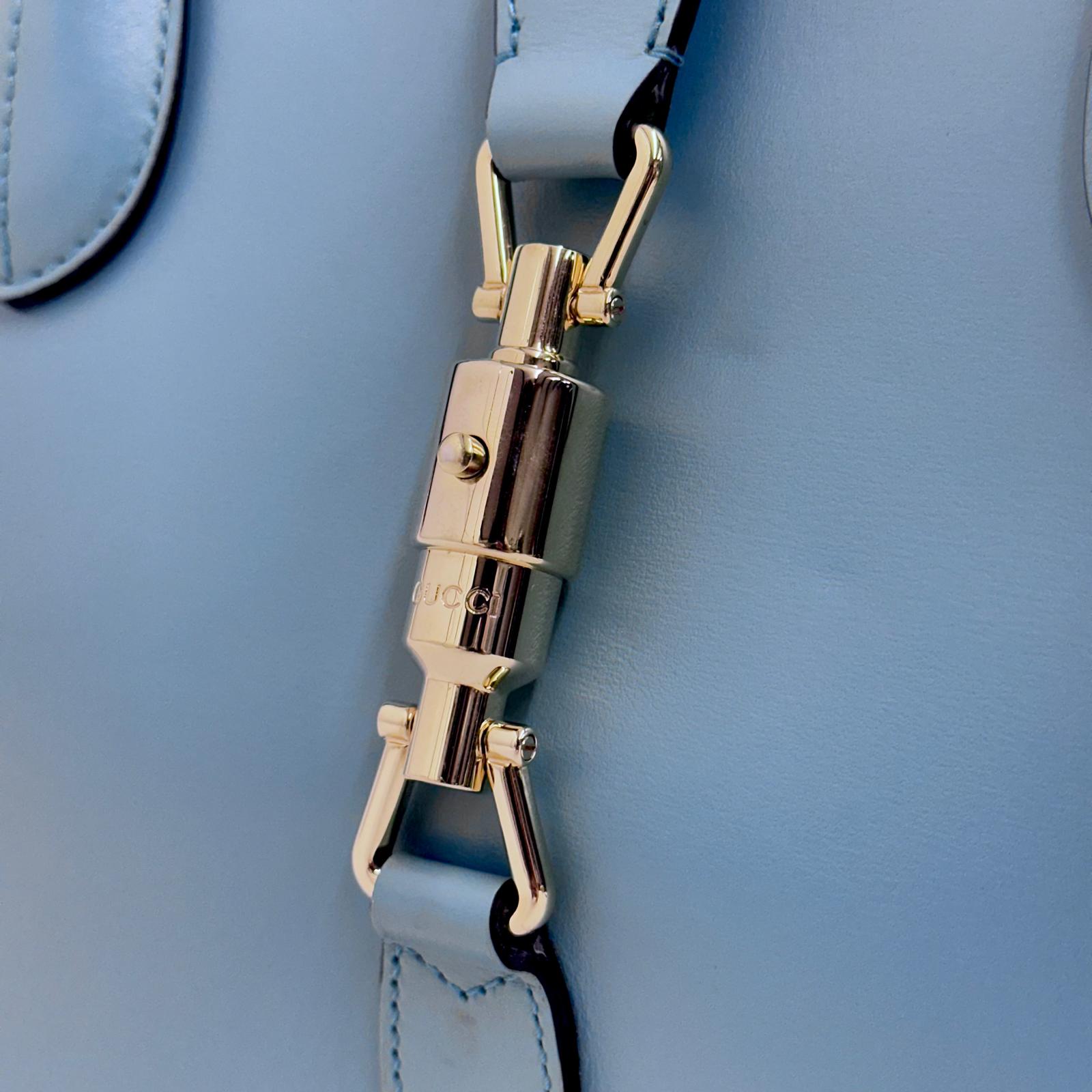 Gucci Borsa Jackie 1961 Medium in pelle turchese