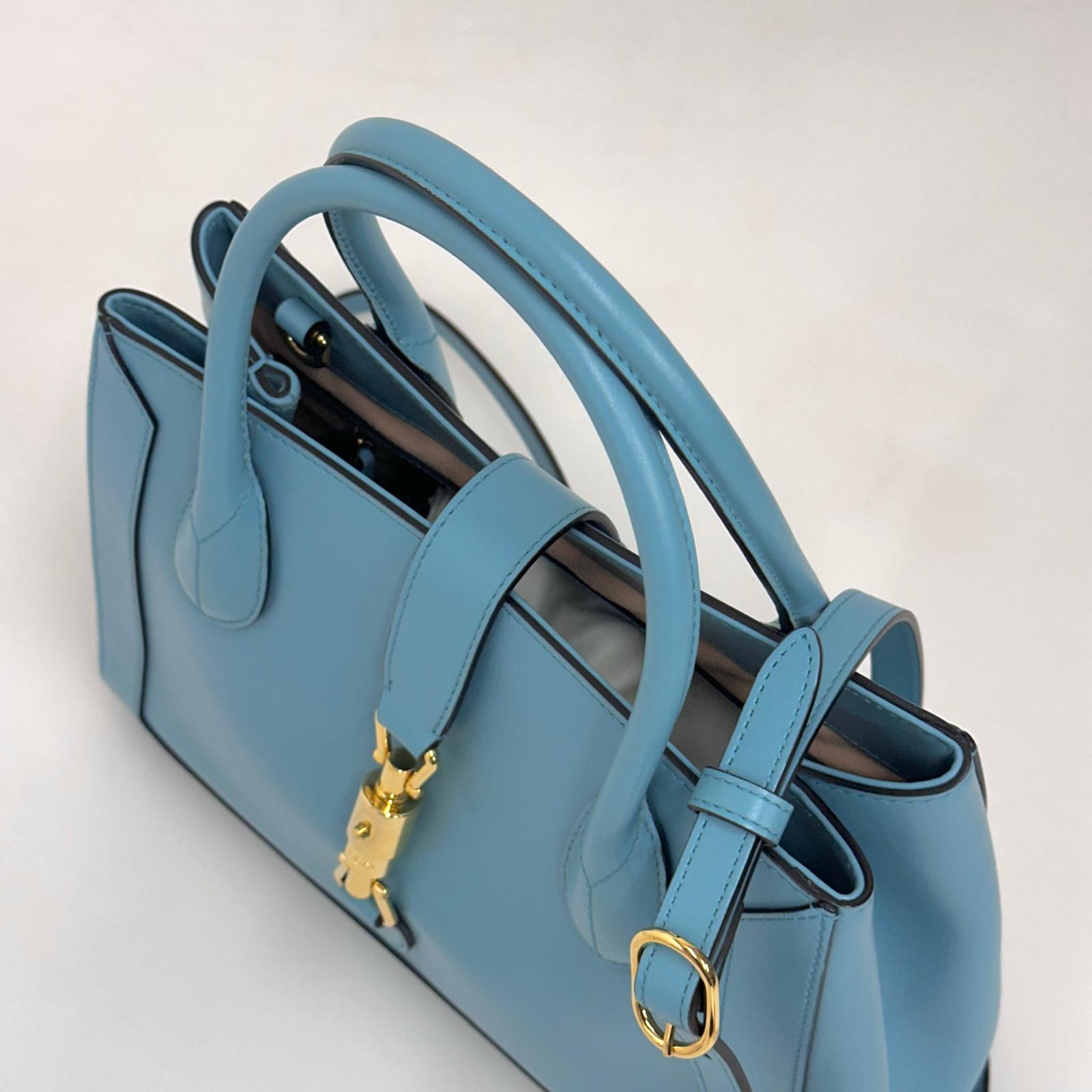 Gucci Borsa Jackie 1961 Medium in pelle turchese