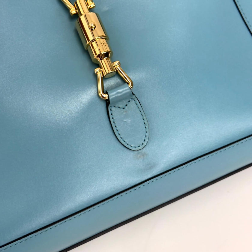 Gucci Borsa Jackie 1961 Medium in pelle turchese