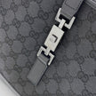 Gucci Borsa Jackie GG Canvas nera con finiture in pelle