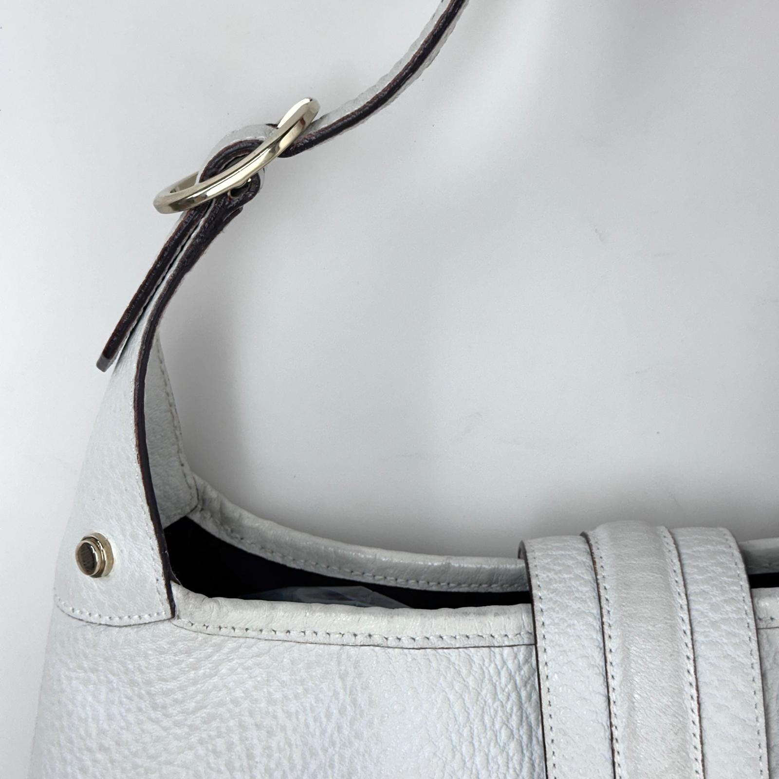 Gucci Borsa Jackie Hobo Vintage in Pelle Bianca