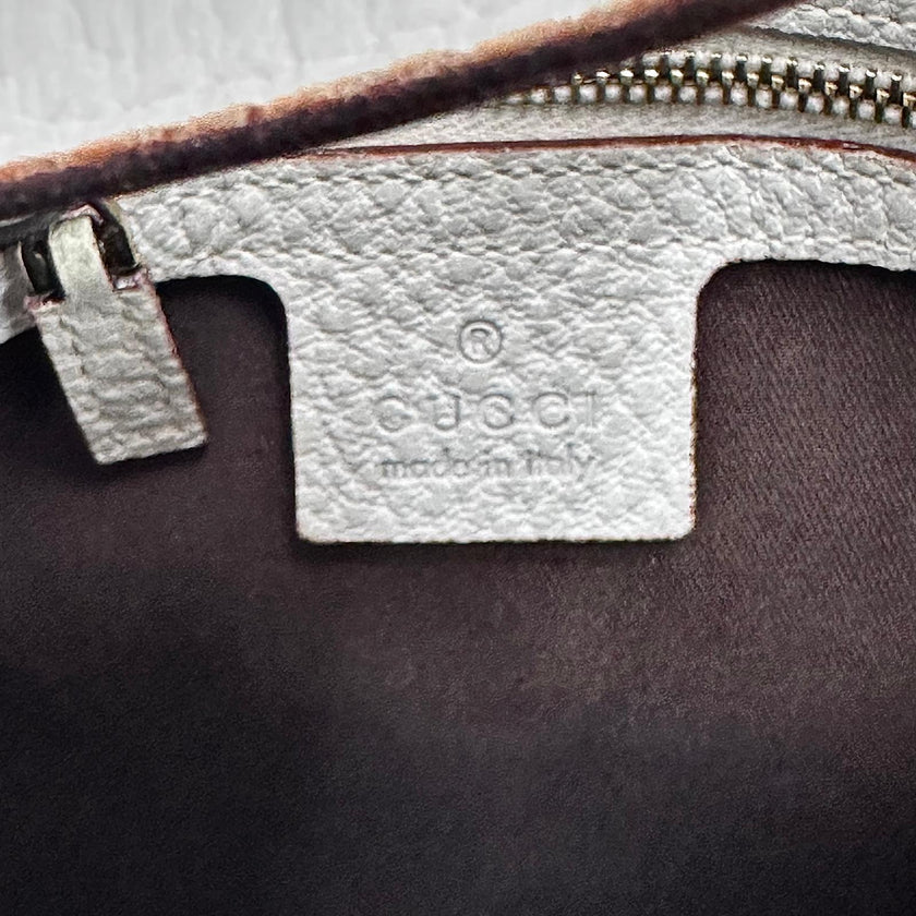 Gucci Borsa Jackie Hobo Vintage in Pelle Bianca