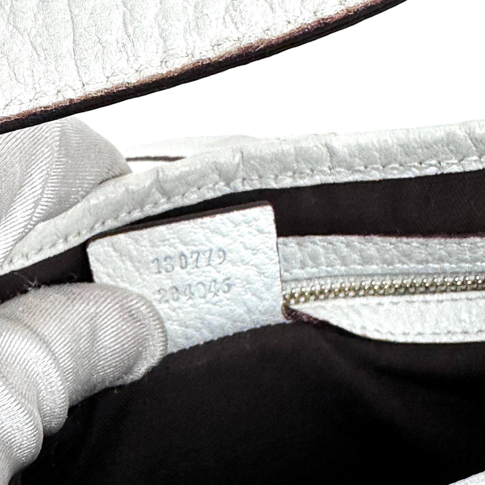 Gucci Borsa Jackie Hobo Vintage in Pelle Bianca