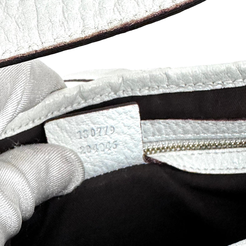 Gucci Borsa Jackie Hobo Vintage in Pelle Bianca