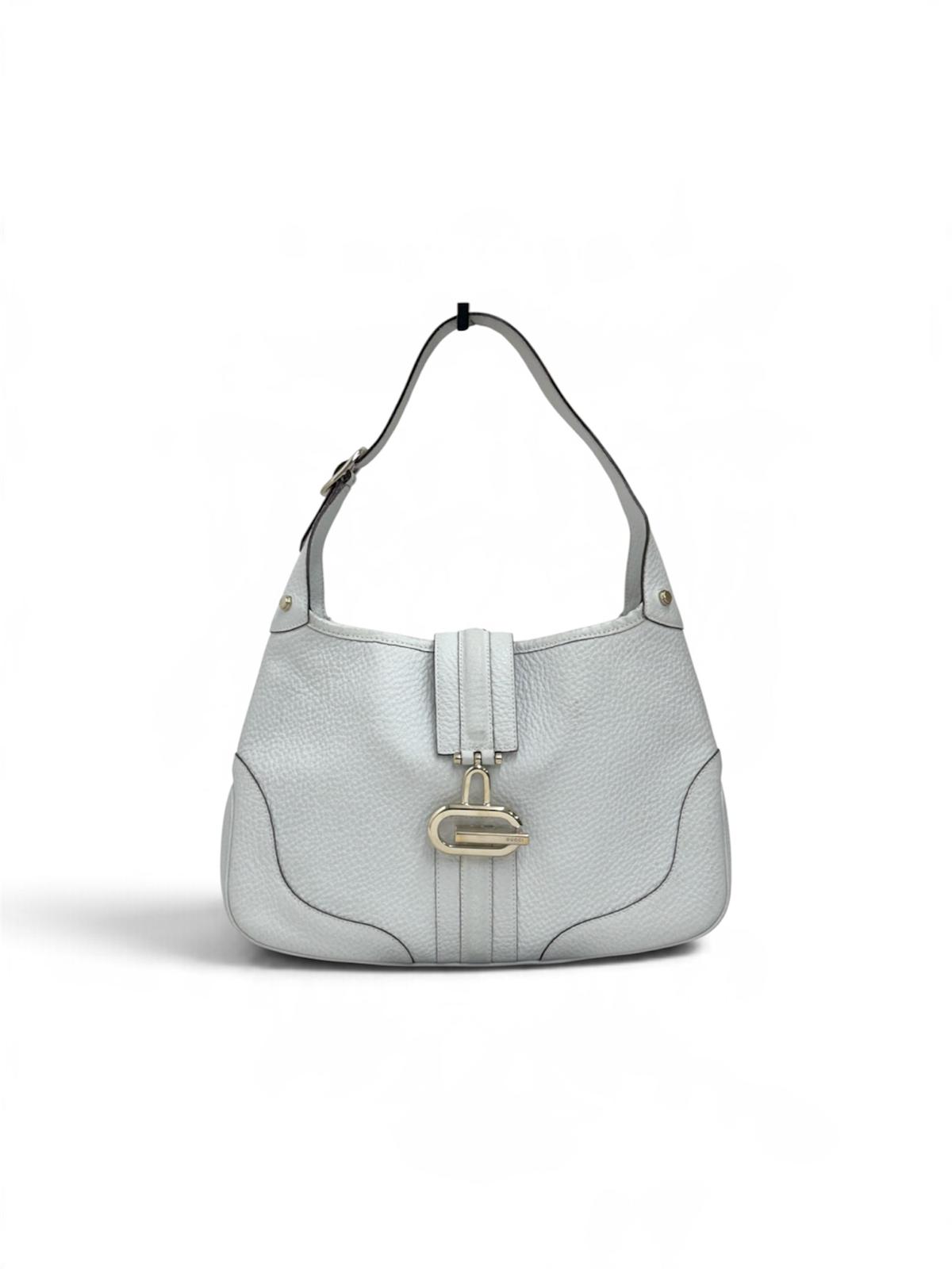 Gucci Borsa Jackie Hobo Vintage in Pelle Bianca