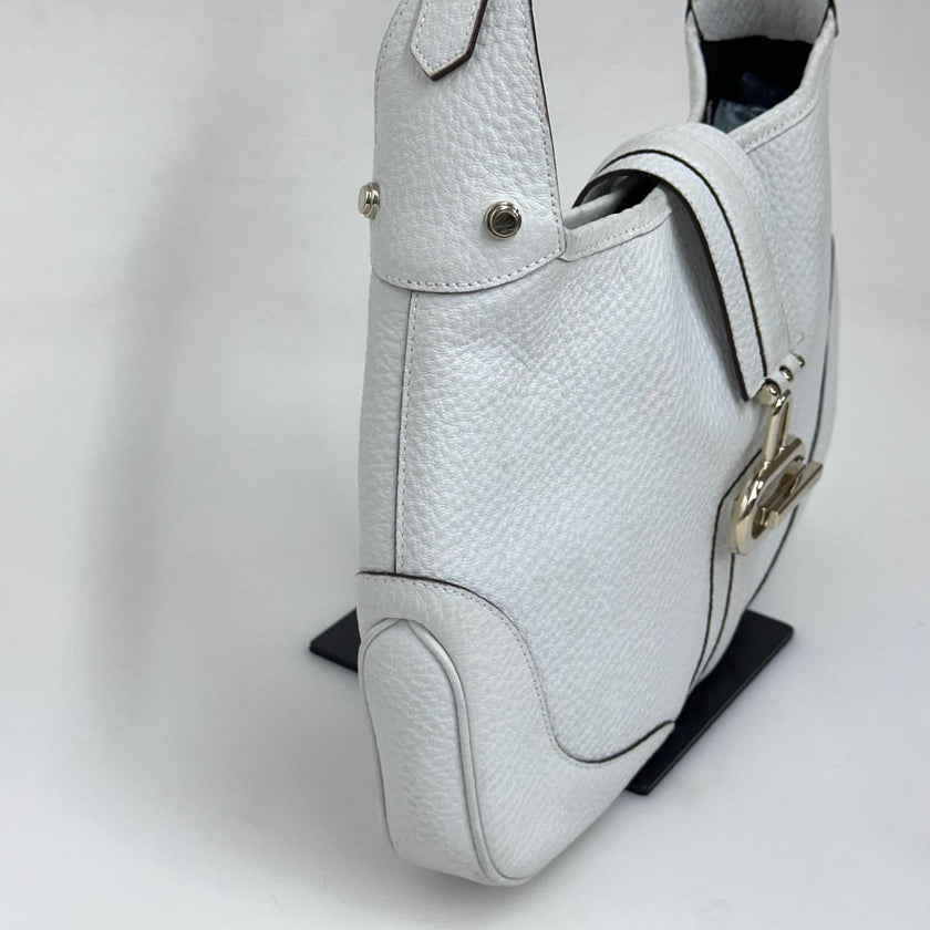Gucci Borsa Jackie Hobo Vintage in Pelle Bianca