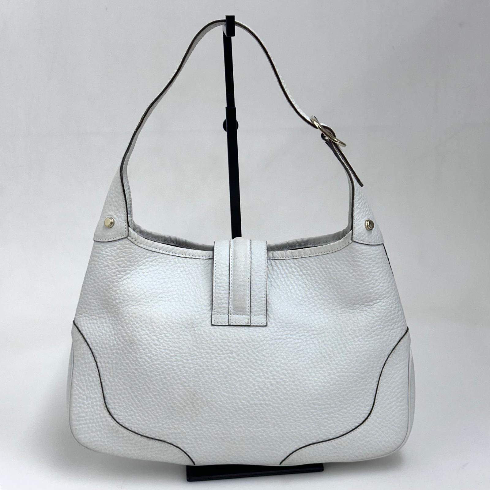 Gucci Borsa Jackie Hobo Vintage in Pelle Bianca