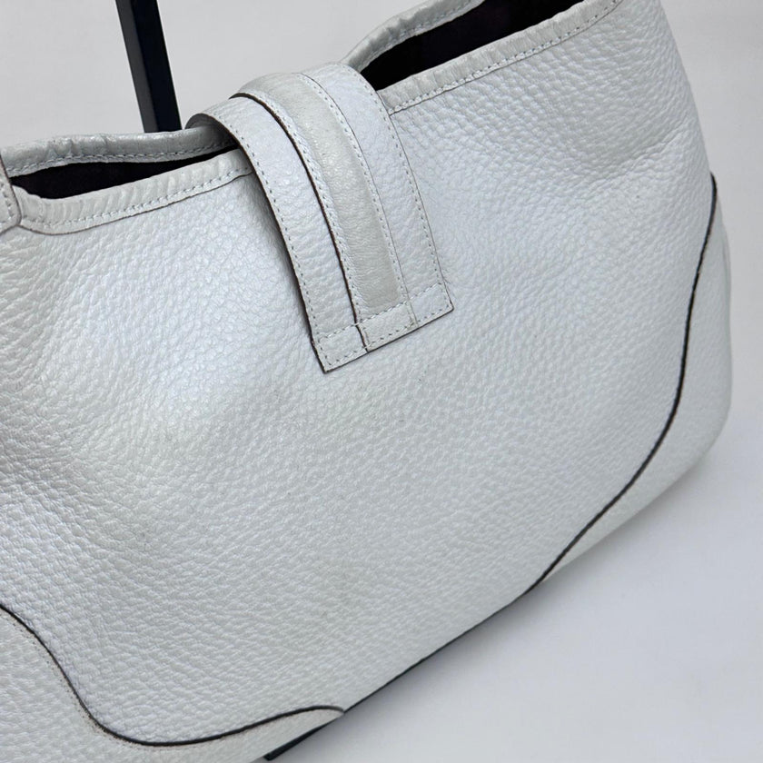 Gucci Borsa Jackie Hobo Vintage in Pelle Bianca