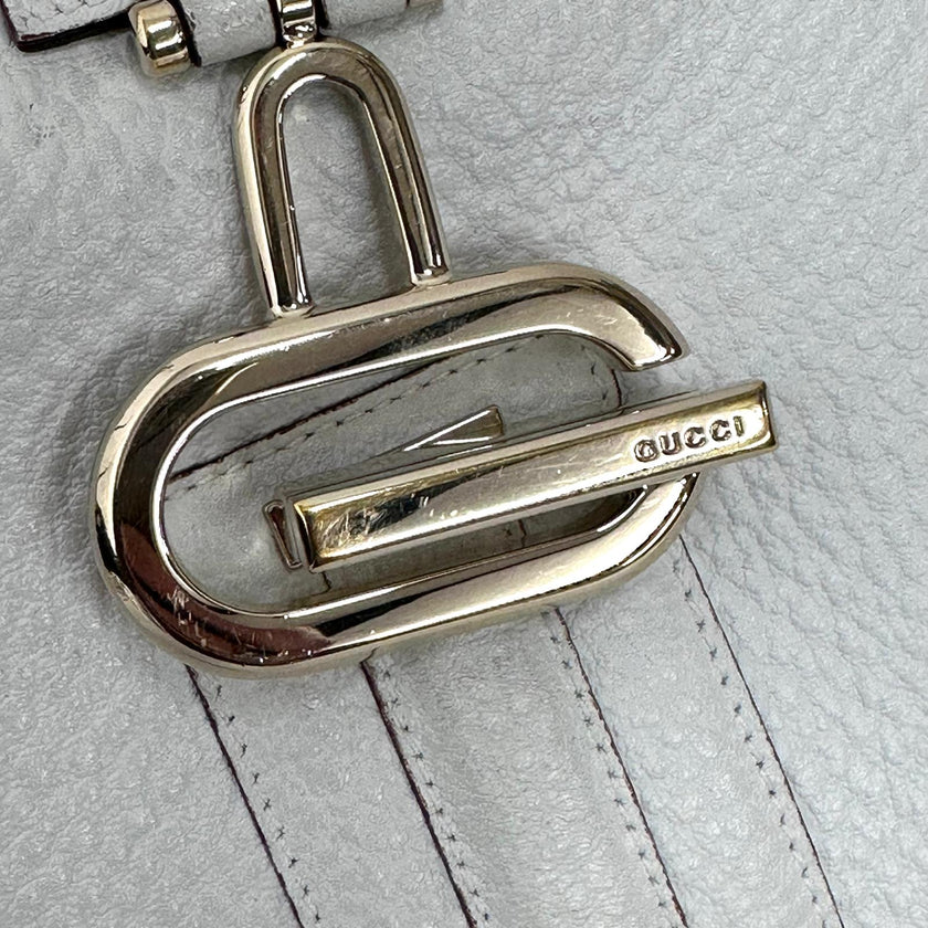 Gucci Borsa Jackie Hobo Vintage in Pelle Bianca
