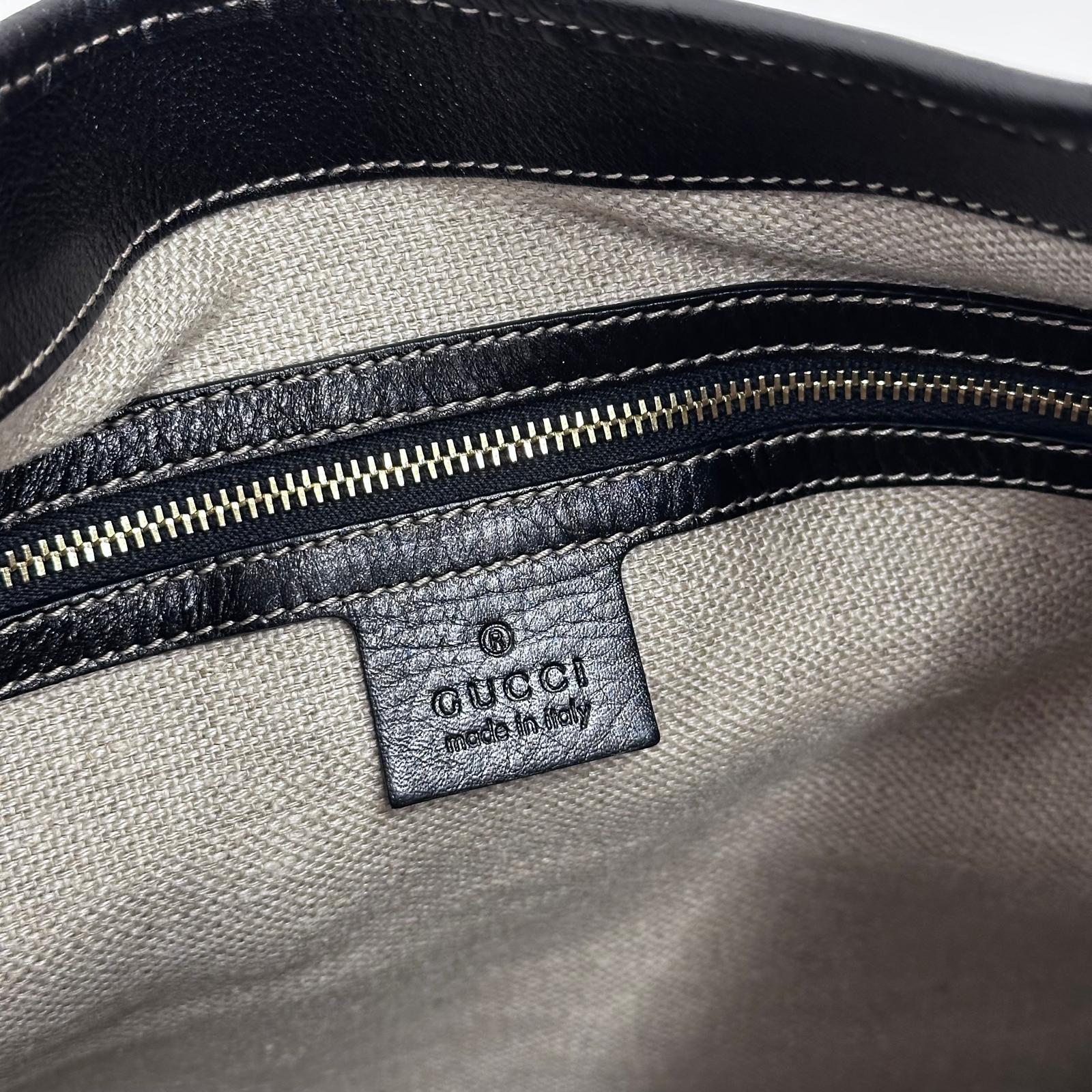 Gucci Borsa Jackie Maxi in tela Flora e pelle nera