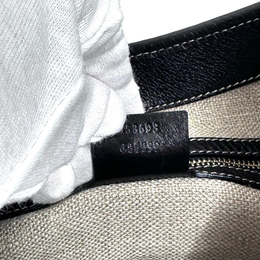 Gucci Borsa Jackie Maxi in tela Flora e pelle nera