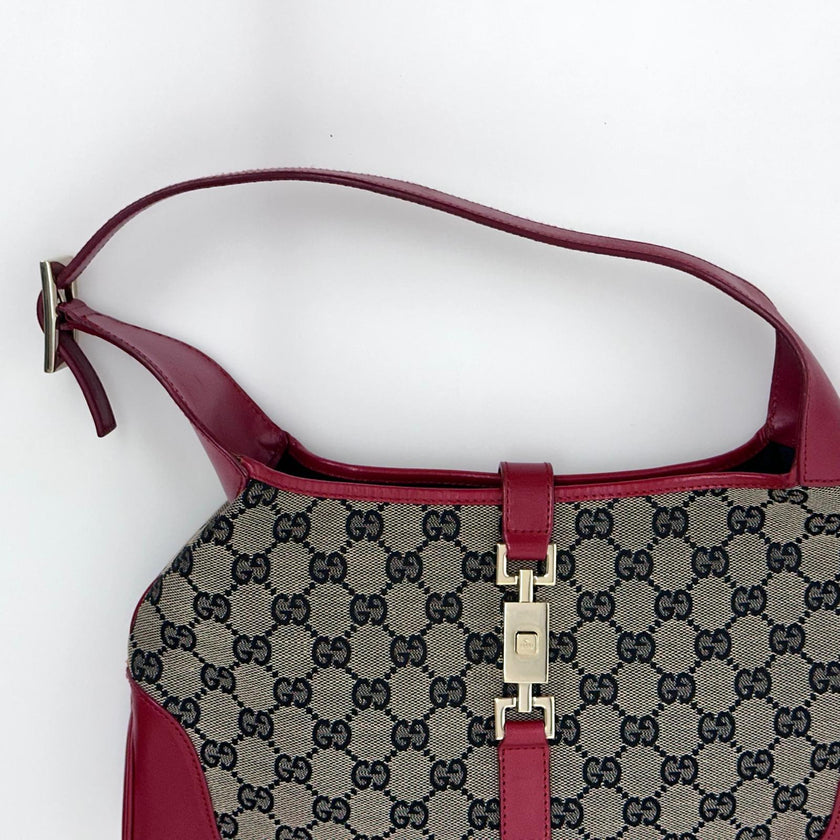 Gucci Borsa Jackie Vintage GG Beige e Rossa