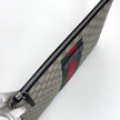 Gucci Borsa Maxi Pochette GG Supreme con Web Verde e Rosso