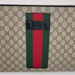 Gucci Borsa Maxi Pochette GG Supreme con Web Verde e Rosso
