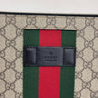 Gucci Borsa Maxi Pochette GG Supreme con Web Verde e Rosso