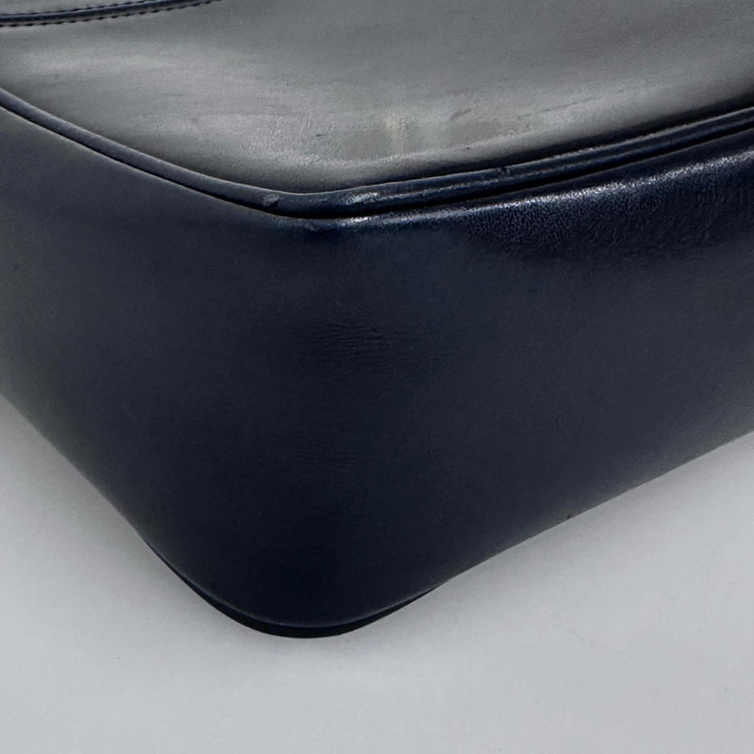 Gucci Borsa Messenger Horsebit Vintage in Tela GG Supreme e Pelle Blu