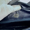 Gucci Borsa Messenger Horsebit Vintage in Tela GG Supreme e Pelle Blu