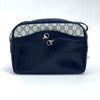 Gucci Borsa Messenger Horsebit Vintage in Tela GG Supreme e Pelle Blu