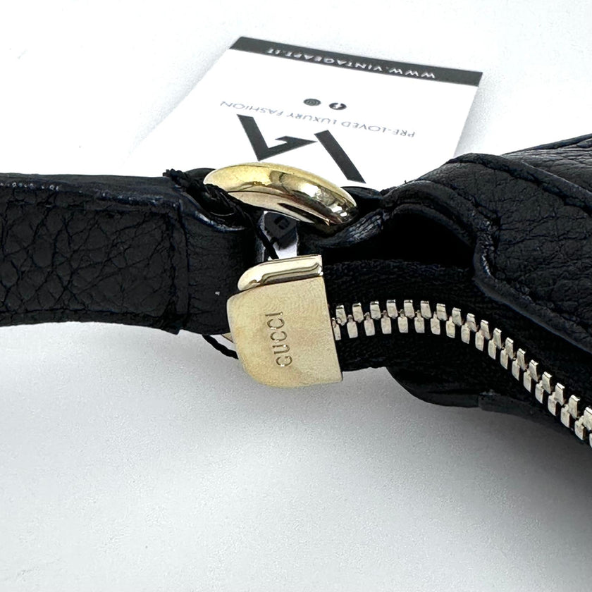 Gucci Borsa Soho Disco Bag in Pelle Martellata Nera