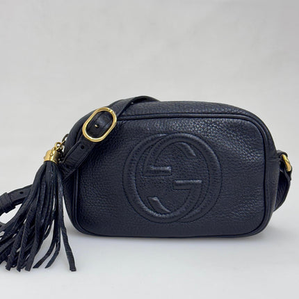 Gucci Borsa Soho Disco Pelle Martellata Nera