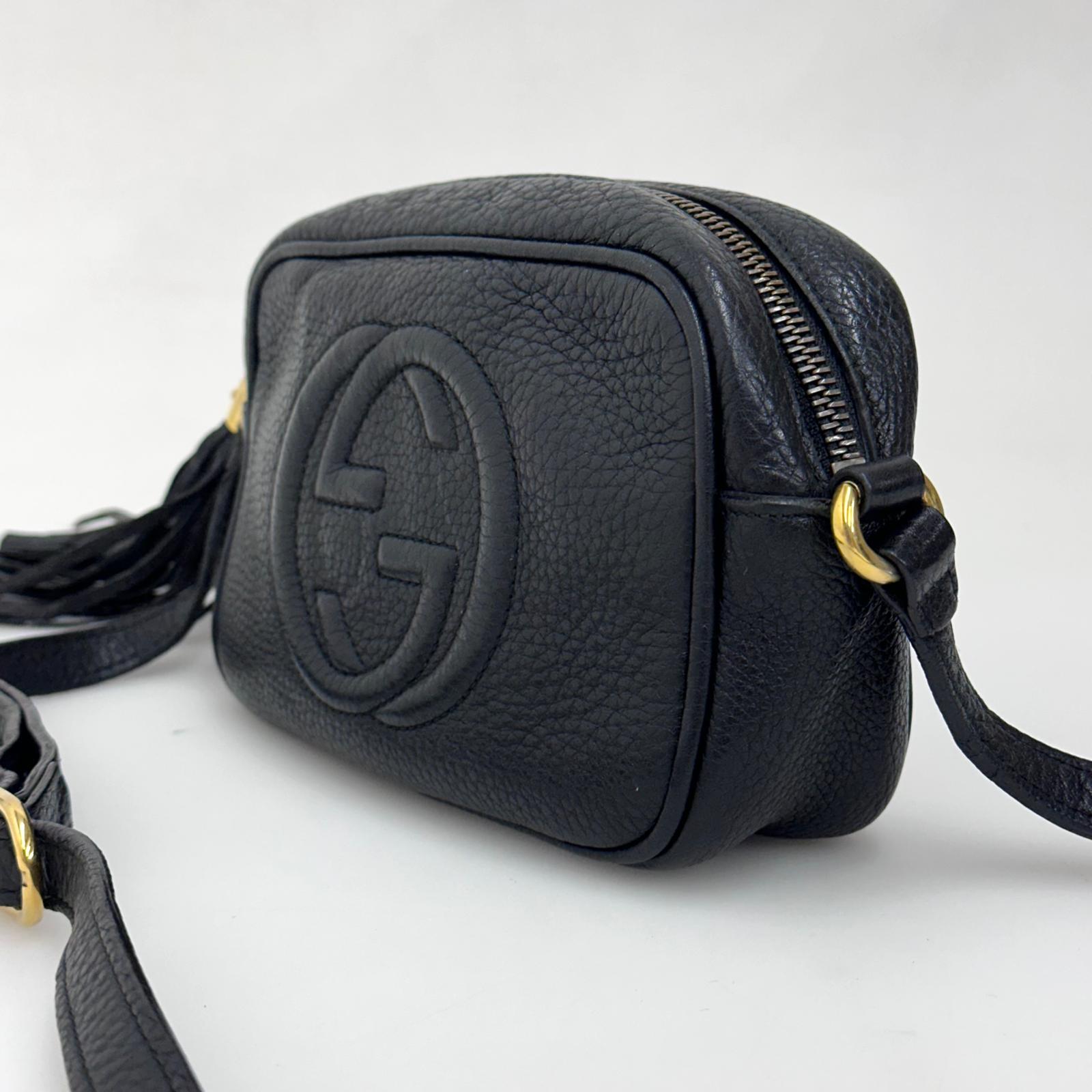 Gucci Borsa Soho Disco Pelle Martellata Nera