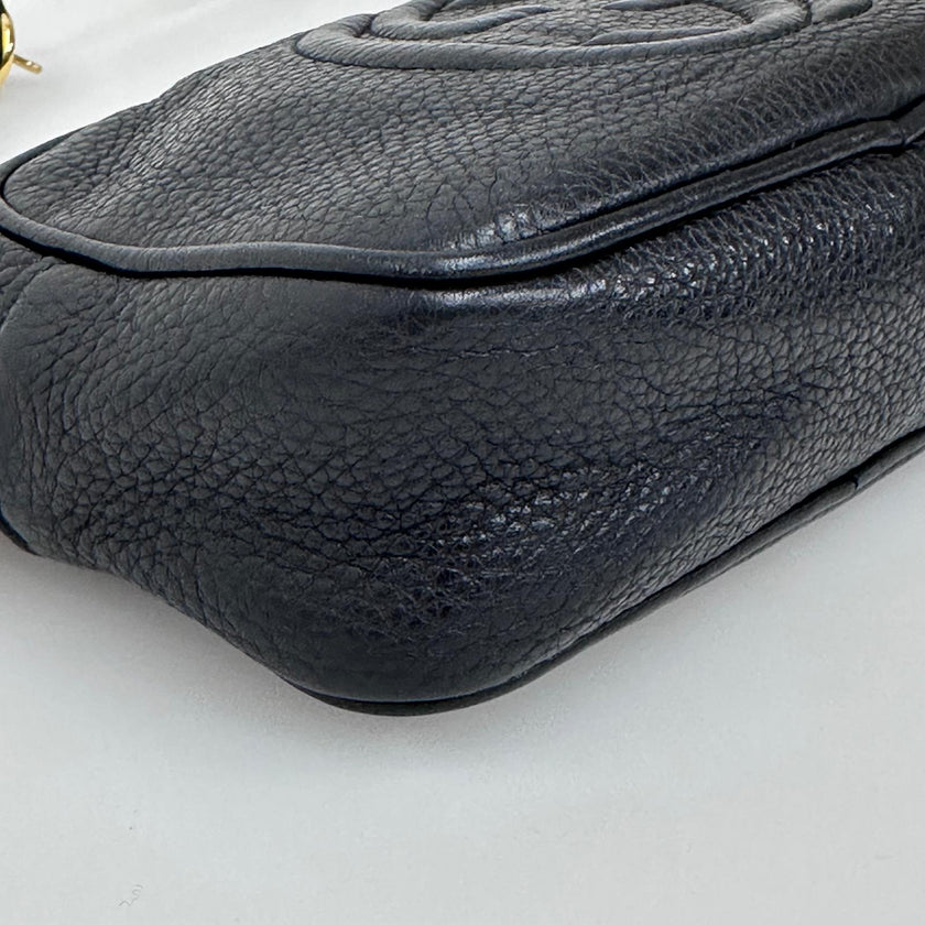 Gucci Borsa Soho Disco Pelle Martellata Nera