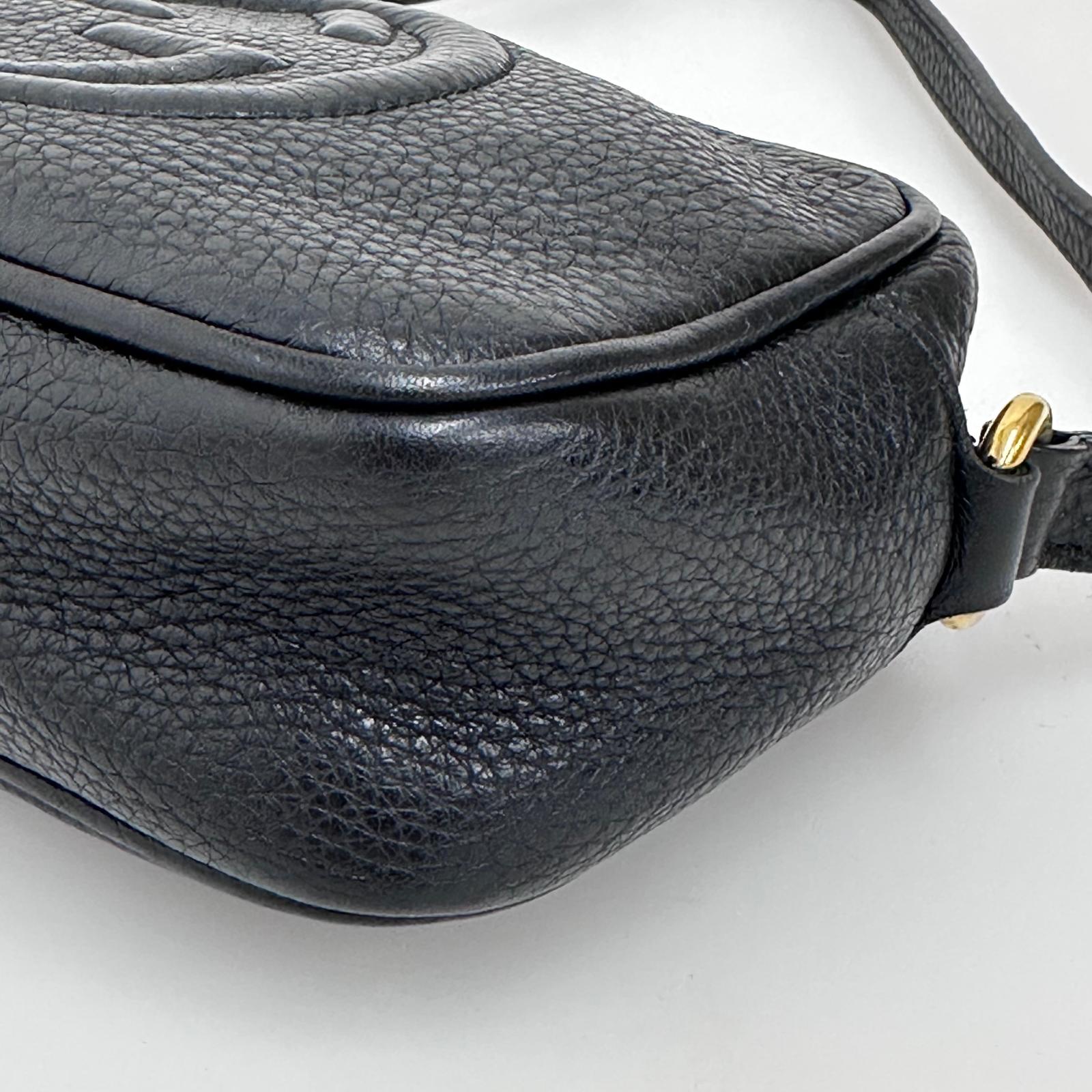 Gucci Borsa Soho Disco Pelle Martellata Nera