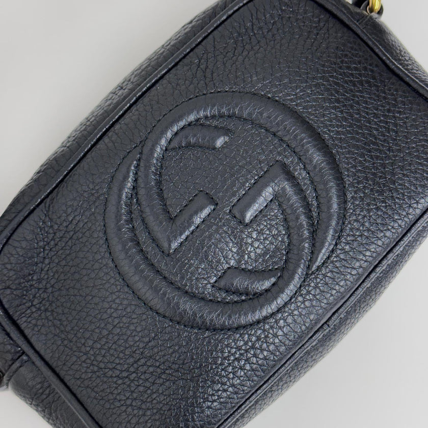 Gucci Borsa Soho Disco Pelle Martellata Nera