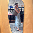 Gucci Borsa Tote GG Canvas beige e blu con pelle rossa