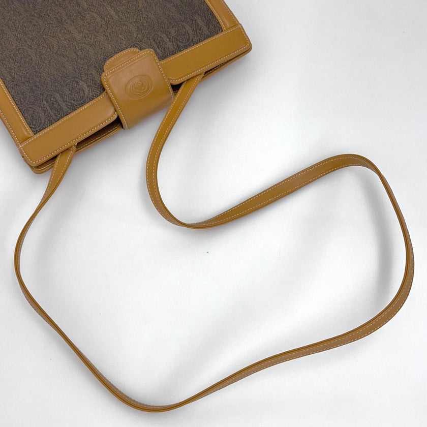 Gucci Borsa Tracolla Vintage anni ’70-’80 in Tela GG e Pelle