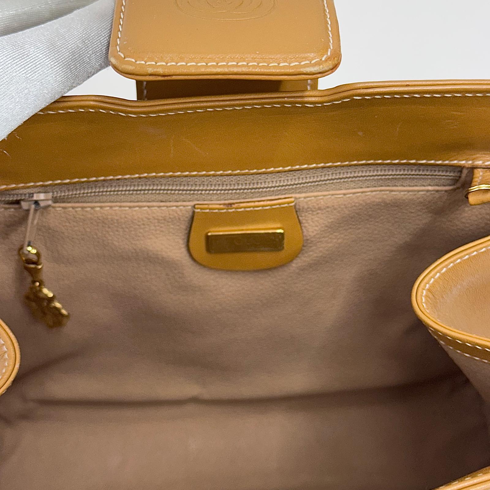 Gucci Borsa Tracolla Vintage anni ’70-’80 in Tela GG e Pelle