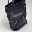 Gucci Borsa Vintage Maxi Tote in Pelle Nera con Borchie