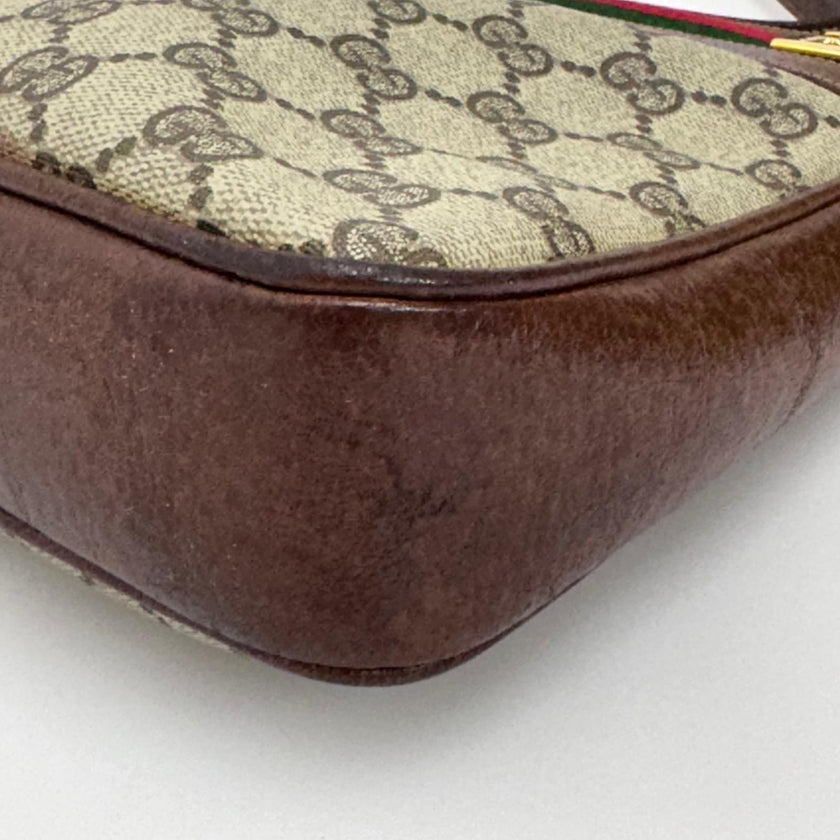 Gucci Borsa Vintage a Spalla GG Supreme con Web