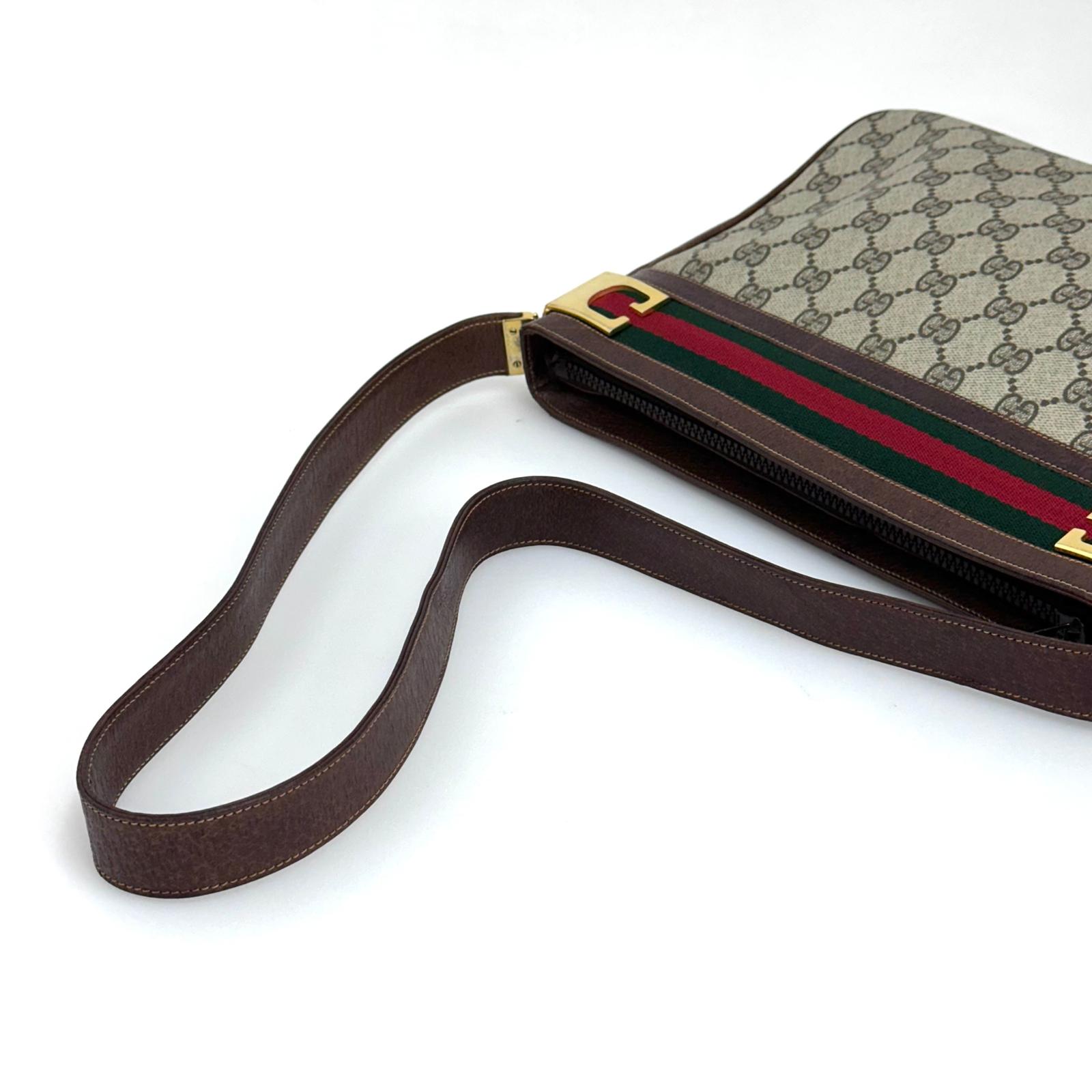 Gucci Borsa Vintage a Spalla GG Supreme con Web