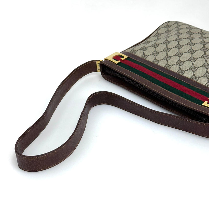 Gucci Borsa Vintage a Spalla GG Supreme con Web