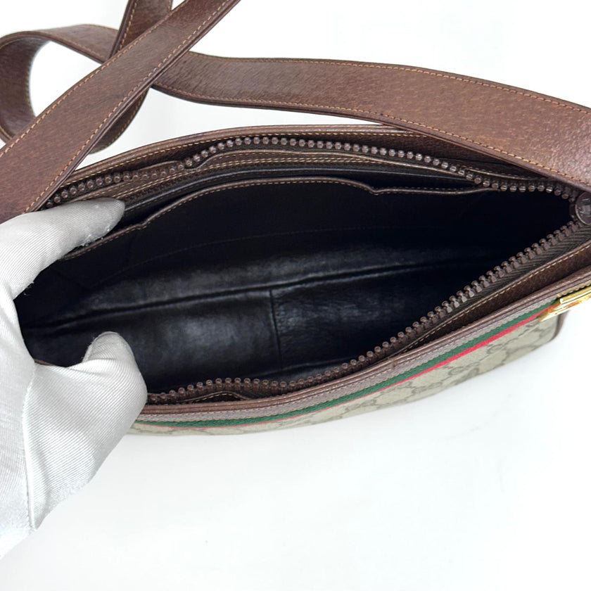 Gucci Borsa Vintage a Spalla GG Supreme con Web