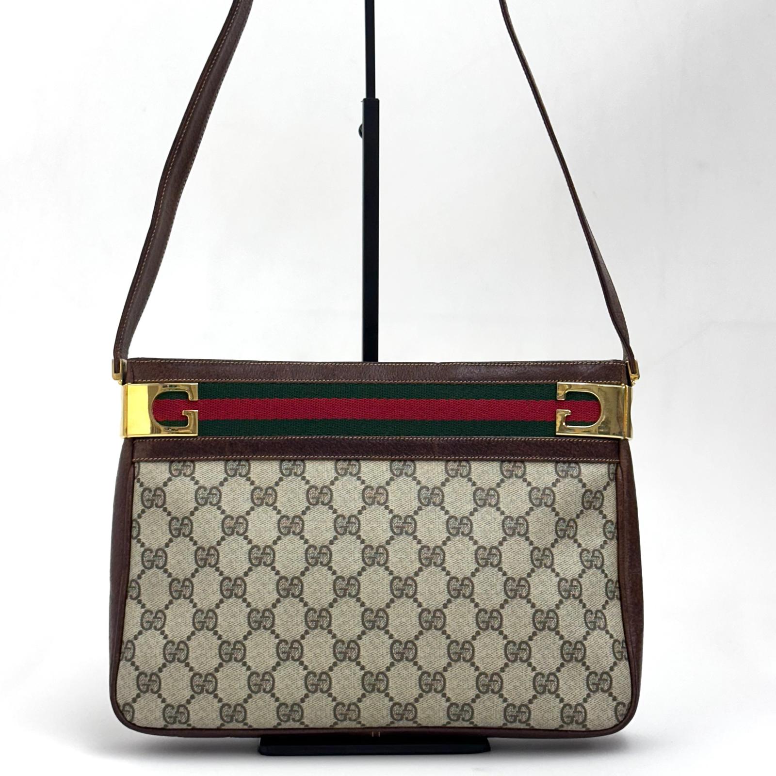 Gucci Borsa Vintage a Spalla GG Supreme con Web