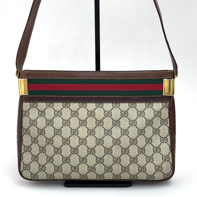 Gucci Borsa Vintage a Spalla GG Supreme con Web