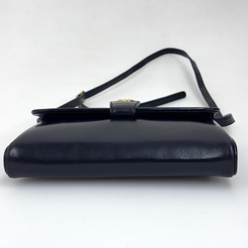 Gucci Borsa Vintage a Spalla in Pelle Nera