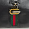 Gucci Borsa Vintage a Spalla in Pelle Nera con Fascia Web