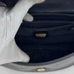 Gucci Borsa Vintage a Tracolla in Pelle Nero/Blu con Logo Dorato
