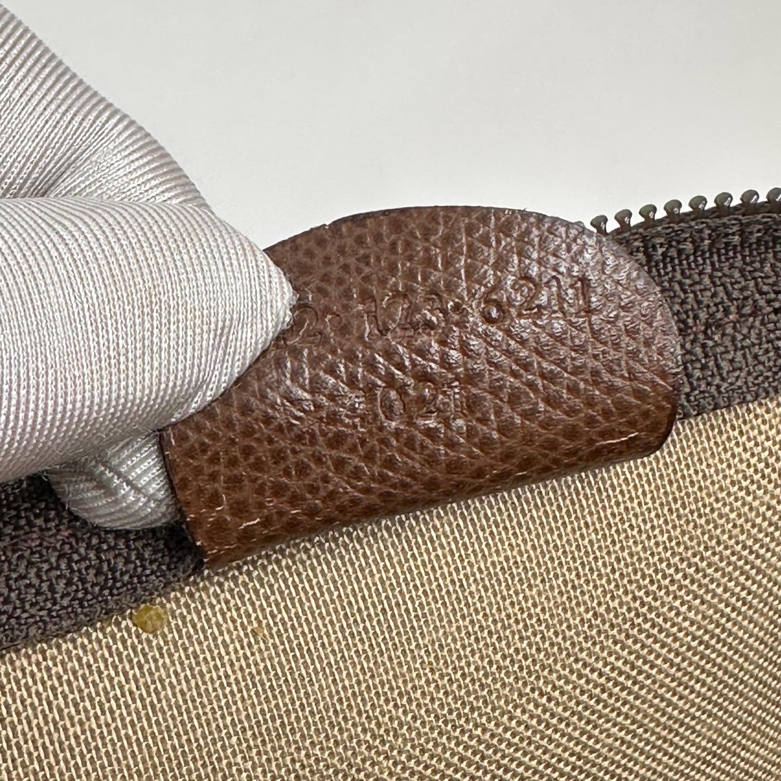 Gucci Borsa Vintage da viaggio a spalla in tela GG Supreme con Web stripe