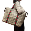 Gucci Borsa Vintage da viaggio a spalla in tela GG Supreme con Web stripe