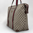 Gucci Borsa Vintage da viaggio a spalla in tela GG Supreme con Web stripe